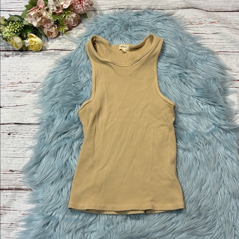 Donni Oat Rib High Neck Tank - Picture 2 of 8
